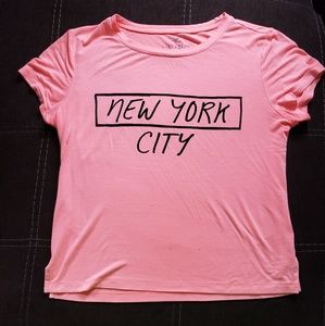 AEO Soft Coral Baby Tee Crop Top
